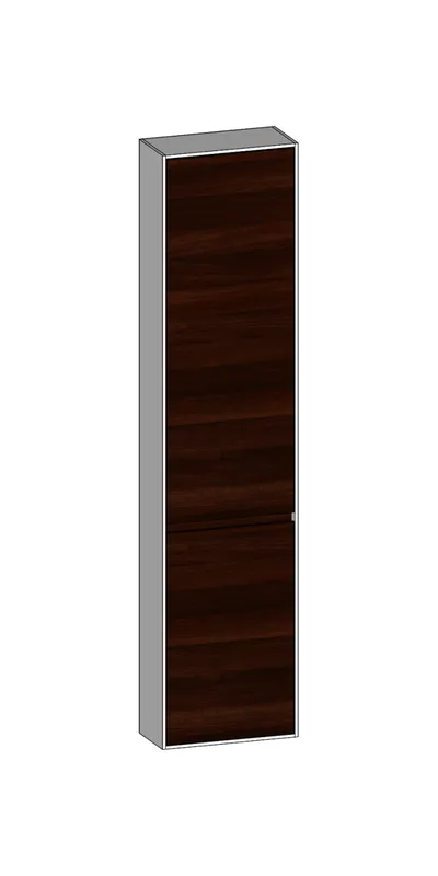 SCALIDO-Hochschrank komp. 420x1790x200mm 2 Türen rechts 4 Glaseinl Farbvar. E/W/E