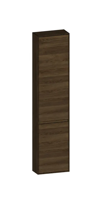 SCALIDO-Hochschrank komp. 420x1790x200mm 2 Türen links 4 Glaseinl. Farbvar. N/N/N