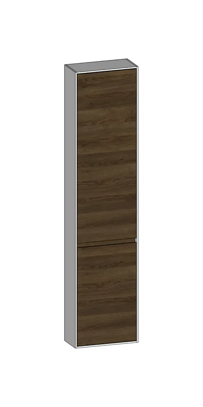 SCALIDO-Hochschrank komp. 420x1790x200mm 2 Türen links 4 Glaseinl. Farbvar. N/W/N