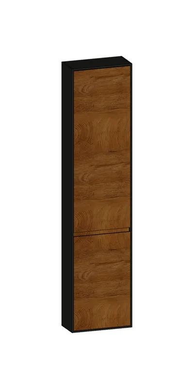 SCALIDO-Hochschrank komp. 420x1790x200mm 2 Türen links 4 Glaseinl. Farbvar. S/A/S
