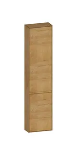 SCALIDO-Hochschrank komp. 420x1790x200mm 2 Türen links 4 Glaseinl. Farbvar. S/S/S