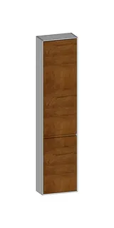 SCALIDO-Hochschrank komp. 420x1790x200mm 2 Türen links 4 Glaseinl. Farbvar. S/W/S