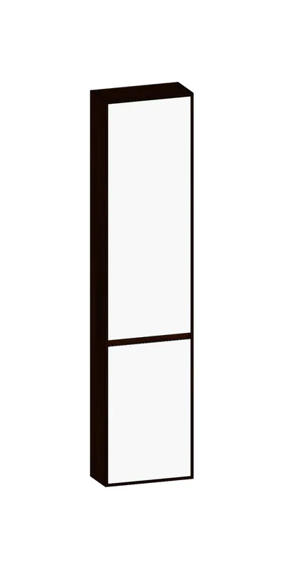 SCALIDO-Hochschrank komp. 420x1790x200mm 2 Türen rechts 4 Glaseinl Farbvar. W/E/E
