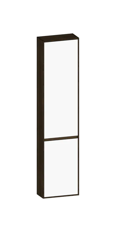 SCALIDO-Hochschrank komp. 420x1790x200mm 2 Türen links 4 Glaseinl. Farbvar. W/N/N