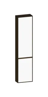 SCALIDO-Hochschrank komp. 420x1790x200mm 2 Türen links 4 Glaseinl. Farbvar. W/N/N