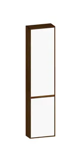 SCALIDO-Hochschrank komp. 420x1790x200mm 2 Türen links 4 Glaseinl. Farbvar. W/S/S