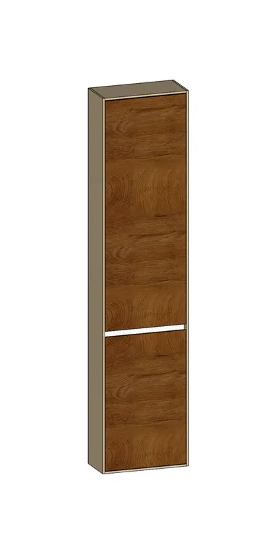 SCALIDO-Hochschrank komp. 420x1790x200mm 2 Türen links 4 Glaseinl. Farbvar Sonder