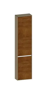 SCALIDO-Hochschrank komp. 420x1790x200mm 2 Türen links 4 Glaseinl. Farbvar Sonder