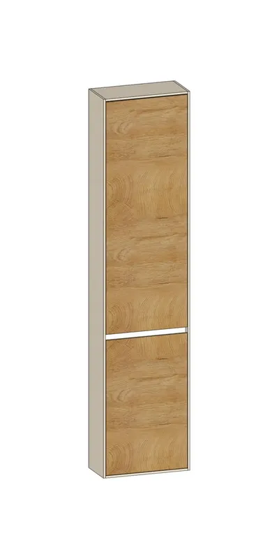 SCALIDO-Hochschrank komp. 420x1790x200mm 2 Türen rechts 4 Glaseinl Farbvar Sonder