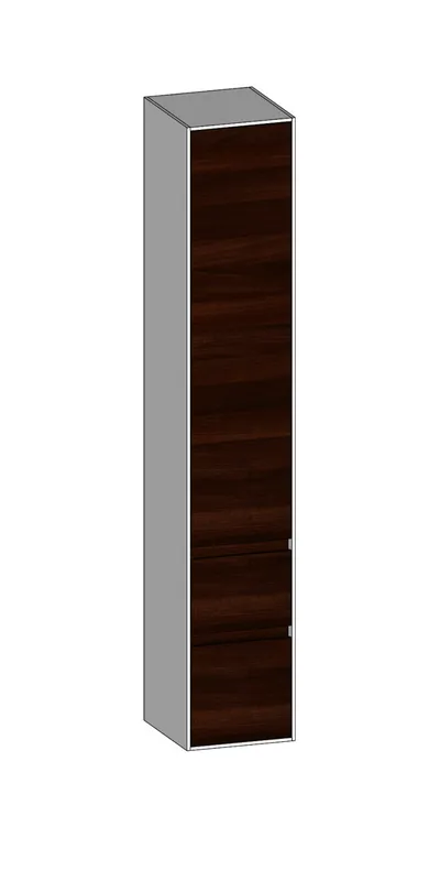 SCALIDO-Hochschrank zu KP 320x1790x350mm 1 Tür rechts 2 Auszüge Farbvariant E/W/E