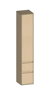 SCALIDO-Hochschrank zu KP 320x1790x350mm 1 Tür links 2 Auszüge Farbvariante K/K/K