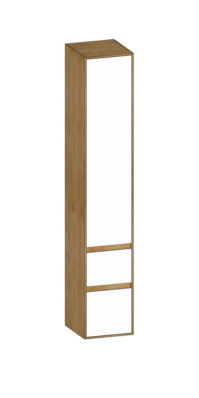 SCALIDO-Hochschrank zu KP 320x1790x350mm 1 Tür links 2 Auszüge Farbvariante W/S/S