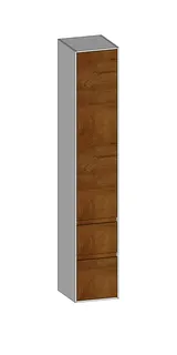 SCALIDO-Hochschrank zu KP 320x1790x350mm 1 Tür rechts 2 Auszüge Farbvariant S/W/S