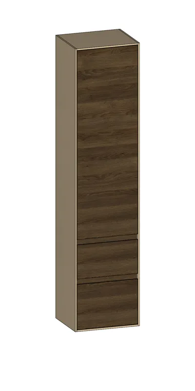 SCALIDO-Hochschrank zu KP 420x1790x350mm 1 Tür links 2 Auszüge Farbvariante N/K/N