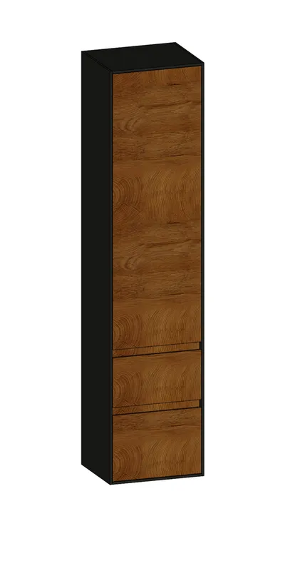 SCALIDO-Hochschrank zu KP 420x1790x350mm 1 Tür links 2 Auszüge Farbvariante S/A/S
