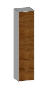 SCALIDO-Hochschrank zu KP 420x1790x350mm 1 Tür links 2 Auszüge Farbvariante S/W/S