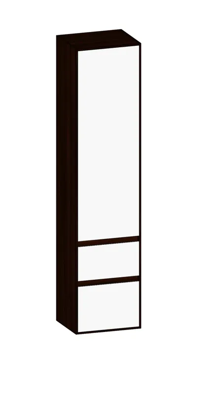 SCALIDO-Hochschrank zu KP 420x1790x350mm 1 Tür rechts 2 Auszüge Farbvariant W/E/E