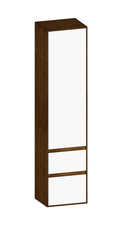 SCALIDO-Hochschrank zu KP 420x1790x350mm 1 Tür rechts 2 Auszüge Farbvariant W/S/S