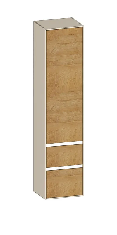 SCALIDO-Hochschrank zu KP 420x1790x350mm 1 Tür links 2 Auszüge Farbvariant Sonder