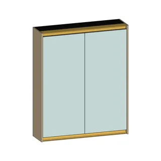 SCALIDO-Spiegelschrank Typ SPSSCA06001 620x750x170mm 2-türig LED-Bel Farbvar K