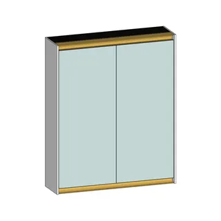 SCALIDO-Spiegelschrank Typ SPSSCA06001 620x750x170mm 2-türig LED-Bel Farbvar W