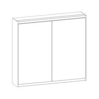 SCALIDO-Spiegelschrank Typ SPSSCA08001 820x750x170mm 2-türig LED-Bel Farbvar W – Bild 2