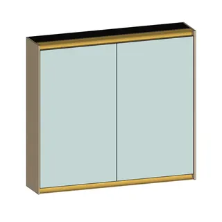 SCALIDO-Spiegelschrank Typ SPSSCA08001 820x750x170mm 2-türig LED-Bel Farbvar K