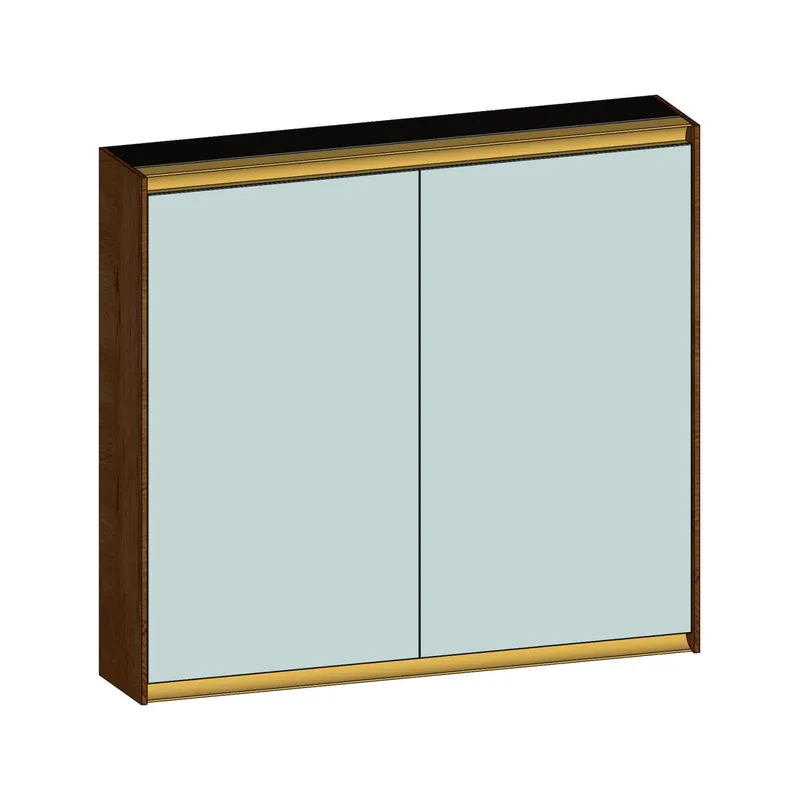 SCALIDO-Spiegelschrank Typ SPSSCA08001 820x750x170mm 2-türig LED-Bel Farbvar S