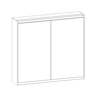SCALIDO-Spiegelschrank Typ SPSSCA08001 820x750x170mm 2-türig LED-Bel Farbvar V – Bild 2