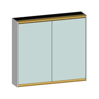 SCALIDO-Spiegelschrank Typ SPSSCA08001 820x750x170mm 2-türig LED-Bel Farbvar W