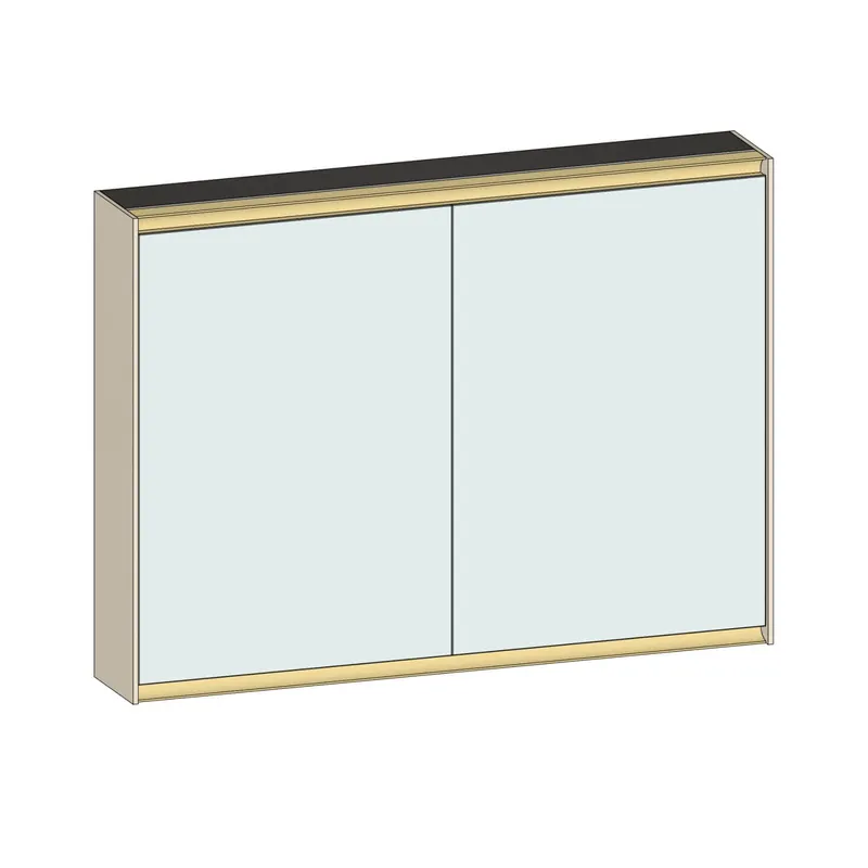 SCALIDO-Spiegelschrank Typ SPSSCA10001 1020x750x170mm 2-türig LED-Bel Farbvar K