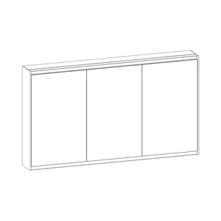 SCALIDO-Spiegelschrank Typ SPSSCA13001 1320x750x170mm 3-türig LED-Bel Farbvar A – Bild 2