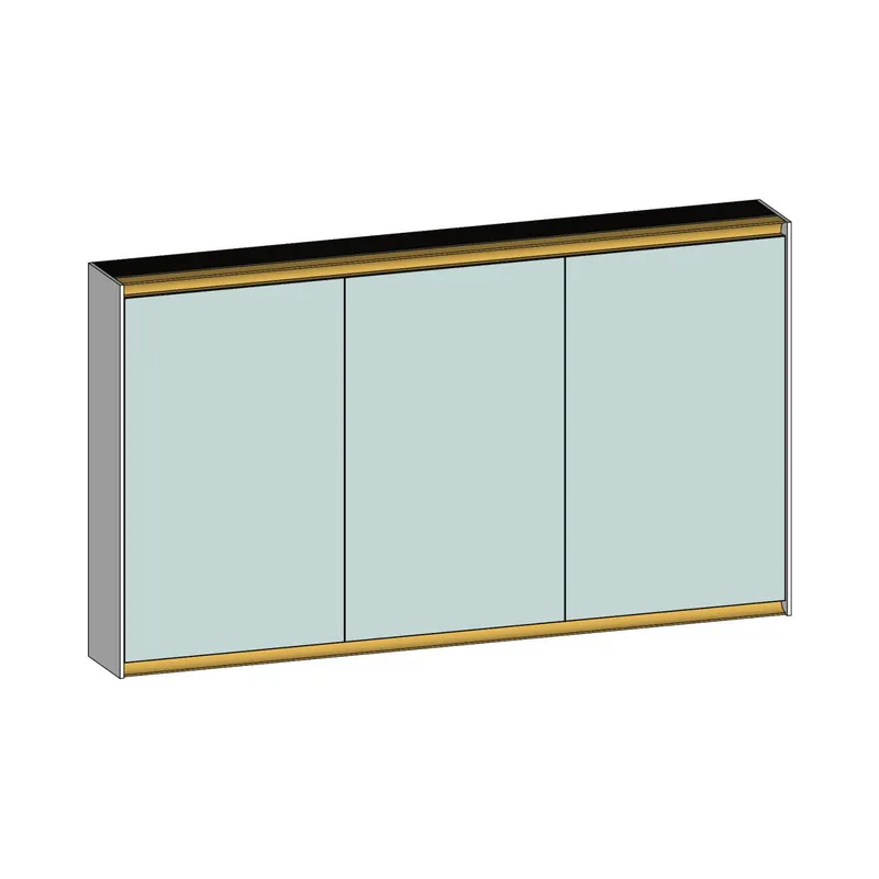 SCALIDO-Spiegelschrank Typ SPSSCA13001 1320x750x170mm 3-türig LED-Bel Farbvar W