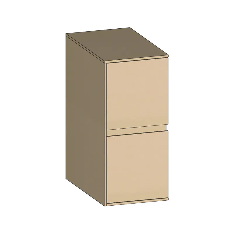 SCALIDO-Unterschrank SLIM Wange links 300x660x490mm 2 Auszüge Farbvar. K/K/K