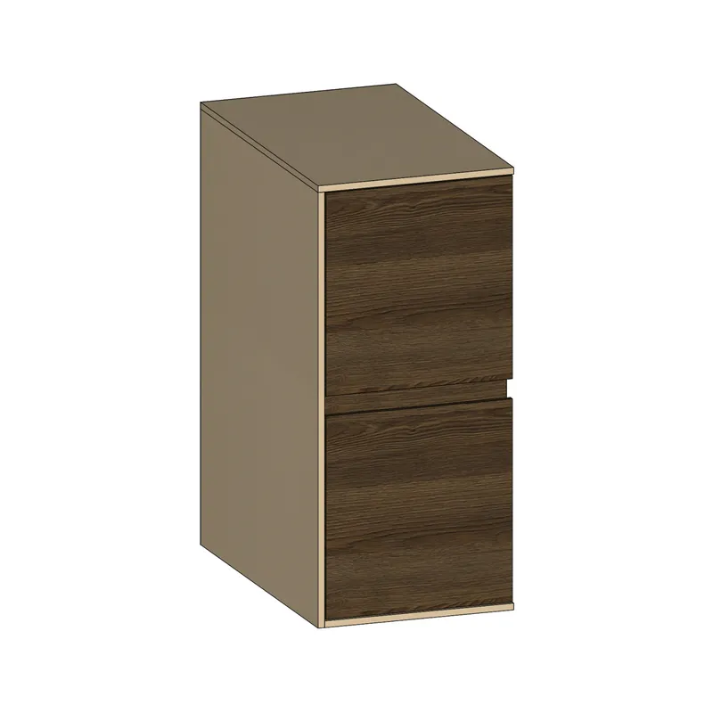 SCALIDO-Unterschrank SLIM Wange links 300x660x490mm 2 Auszüge Farbvar. N/K/N