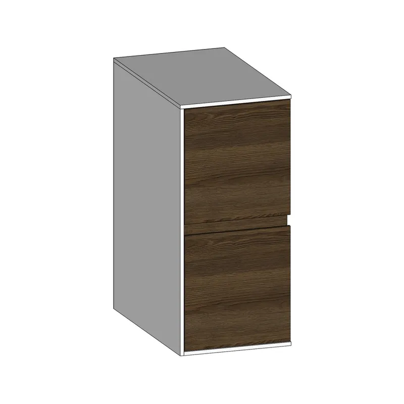 SCALIDO-Unterschrank SLIM Wange links 300x660x490mm 2 Auszüge Farbvar. N/W/N