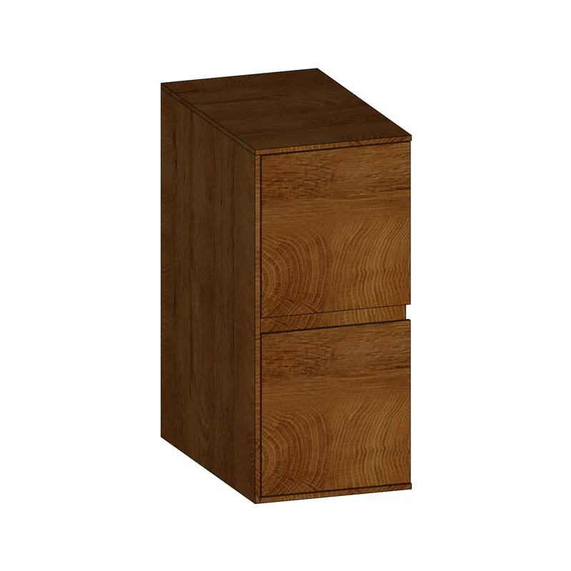 SCALIDO-Unterschrank SLIM Wange links 300x660x490mm 2 Auszüge Farbvar. S/S/S