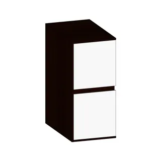 SCALIDO-Unterschrank SLIM Wange links 300x660x490mm 2 Auszüge Farbvar. W/E/E