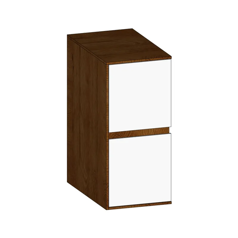 SCALIDO-Unterschrank SLIM Wange links 300x660x490mm 2 Auszüge Farbvar. W/S/S
