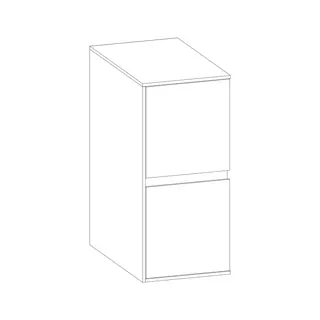 SCALIDO-Unterschrank SLIM Wange links 300x660x490mm 2 Auszüge Farbvar. W/S/S – Bild 2