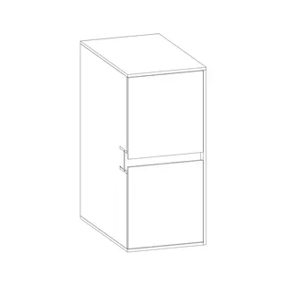 SCALIDO-Unterschrank SLIM Wange rechts 300x660x490mm 2 Auszüge Farbvar. K/K/K – Bild 2