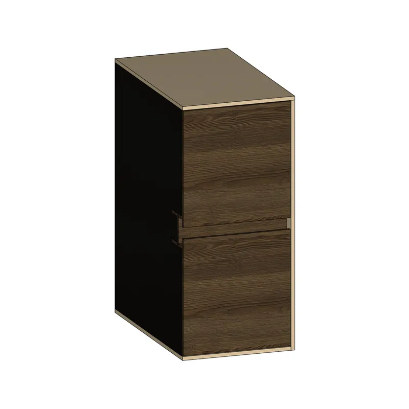 SCALIDO-Unterschrank SLIM Wange rechts 300x660x490mm 2 Auszüge Farbvar. N/K/N