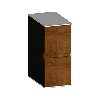 SCALIDO-Unterschrank SLIM Wange rechts 300x660x490mm 2 Auszüge Farbvar. S/W/S