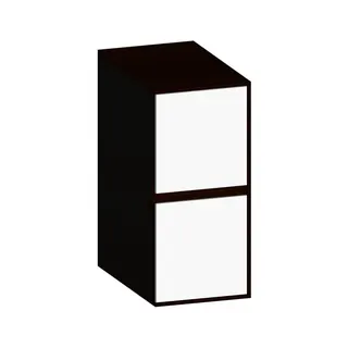 SCALIDO-Unterschrank SLIM Wange rechts 300x660x490mm 2 Auszüge Farbvar. W/E/E
