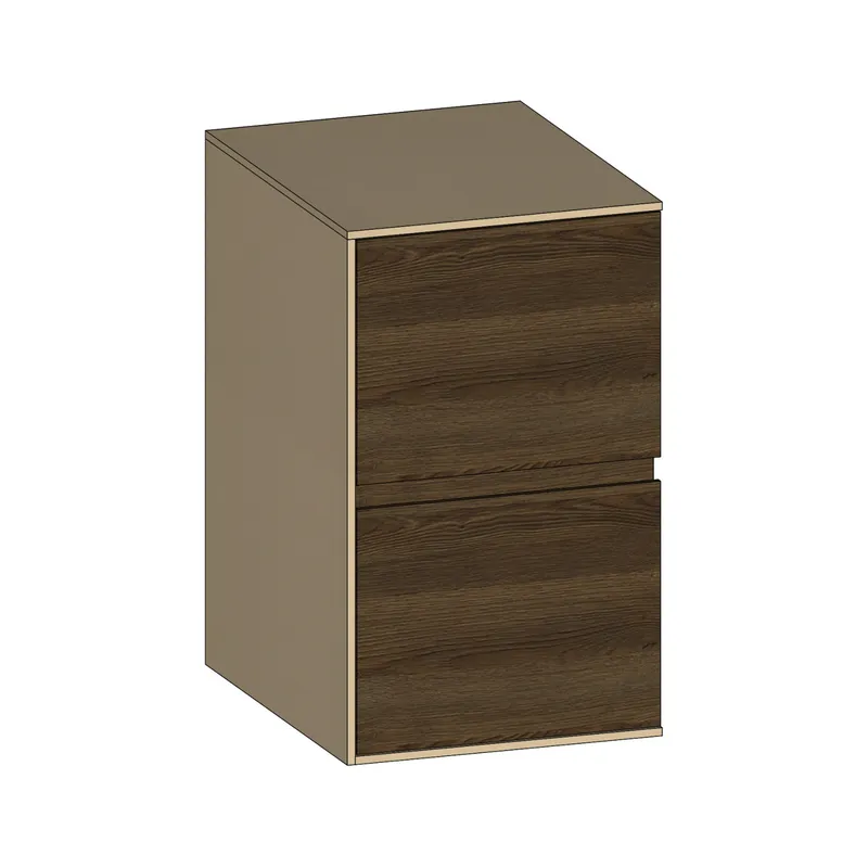 SCALIDO-Unterschrank SLIM Wange links 400x660x490mm 2 Auszüge Farbvar. N/K/N