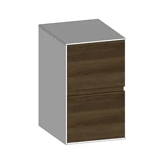 SCALIDO-Unterschrank SLIM Wange links 400x660x490mm 2 Auszüge Farbvar. N/W/N