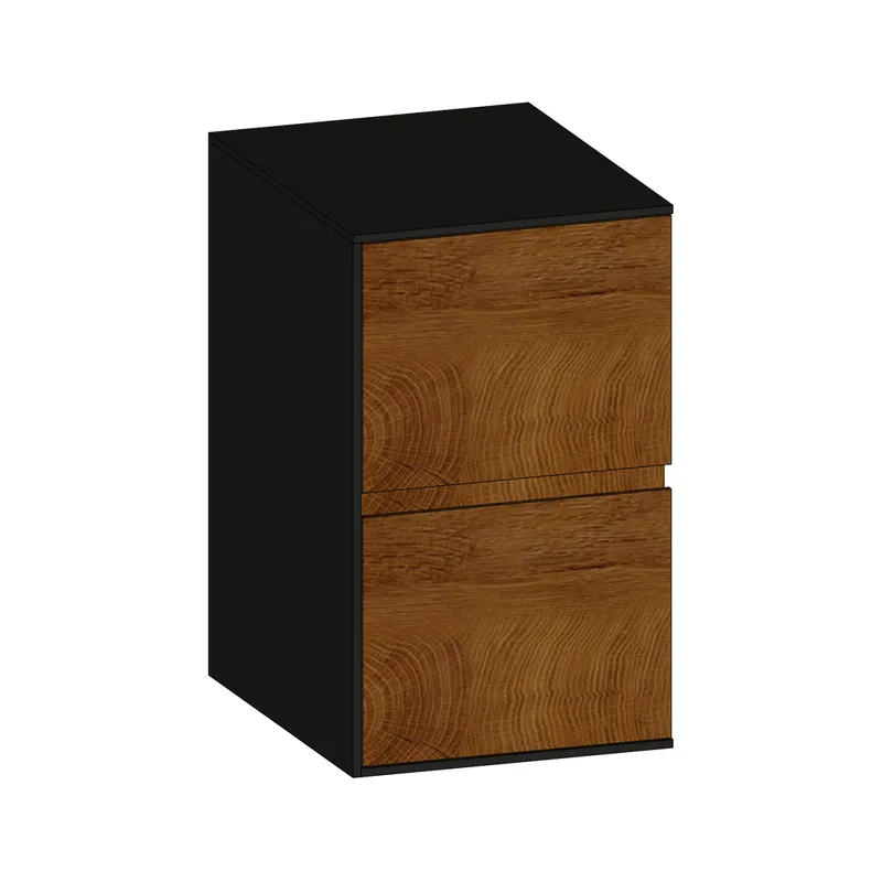 SCALIDO-Unterschrank SLIM Wange links 400x660x490mm 2 Auszüge Farbvar. S/A/S