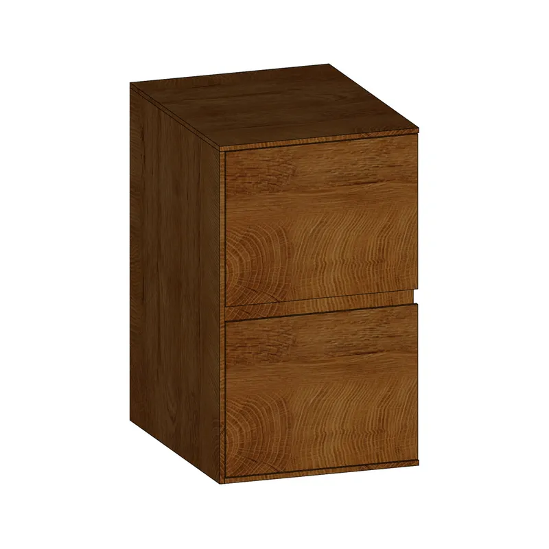 SCALIDO-Unterschrank SLIM Wange links 400x660x490mm 2 Auszüge Farbvar. S/S/S