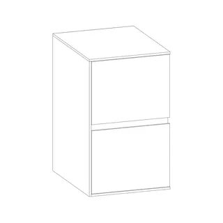 SCALIDO-Unterschrank SLIM Wange links 400x660x490mm 2 Auszüge Farbvar. S/S/S – Bild 2