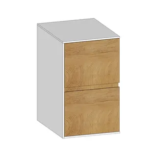 SCALIDO-Unterschrank SLIM Wange links 400x660x490mm 2 Auszüge Farbvar. S/W/S